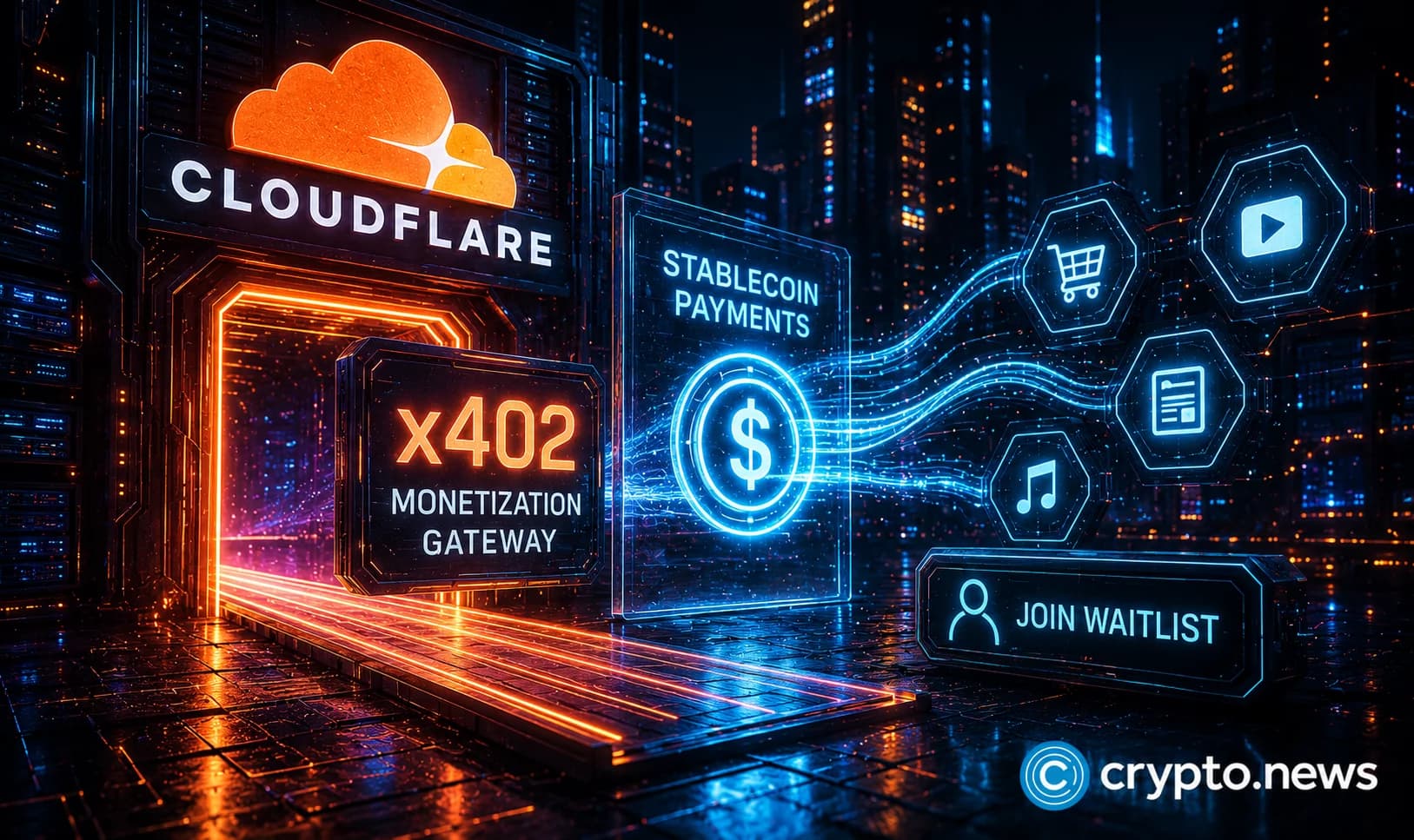 Cloudflare opens waitlist for x402 stablecoin monetization gateway