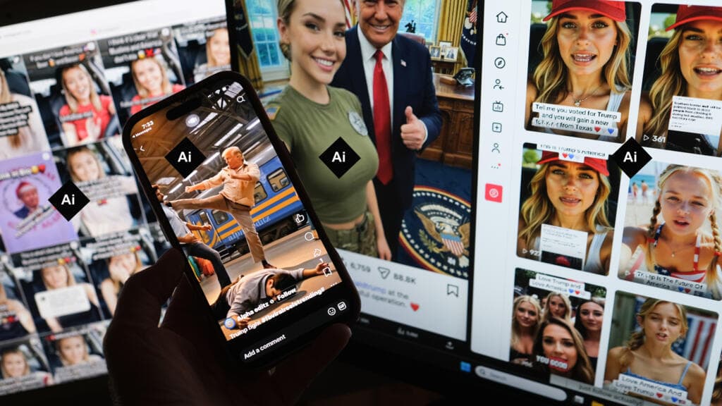 Blonde, fervent and fake: Can AI-generated Trump fans offer a boost for the midterms?